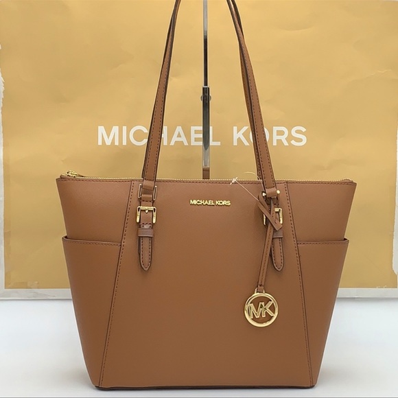 MICHAEL KORS Charlotte Large Leather Top-Zip Tote - Picture 11 of 16